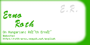 erno roth business card